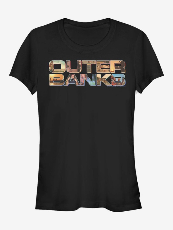 Levně ZOOT.Fan Netflix Logo Outer Banks Triko Černá