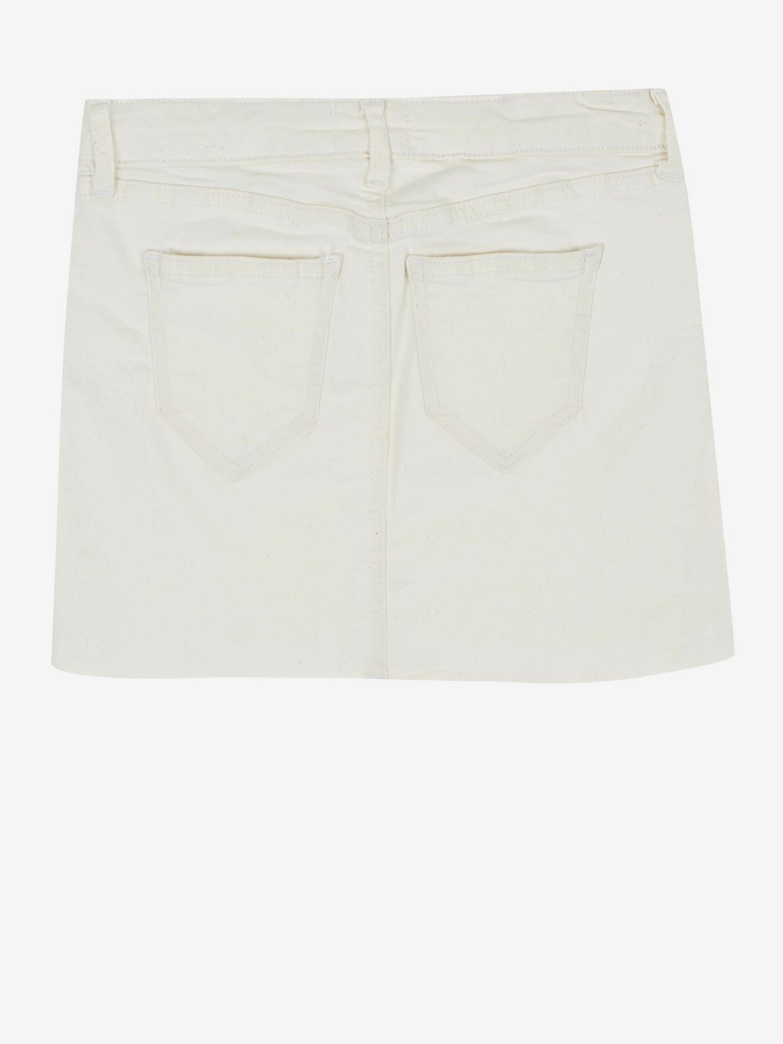 Buy Fayon Kids Off White Top with Denim Skirt (Set of 2) online