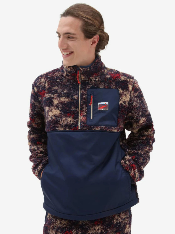 Vans Outdoor Club Quarter Zip Sweatshirt Azul