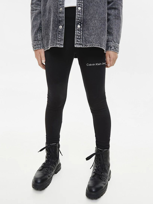 Levně Calvin Klein Jeans Legíny dětské Černá