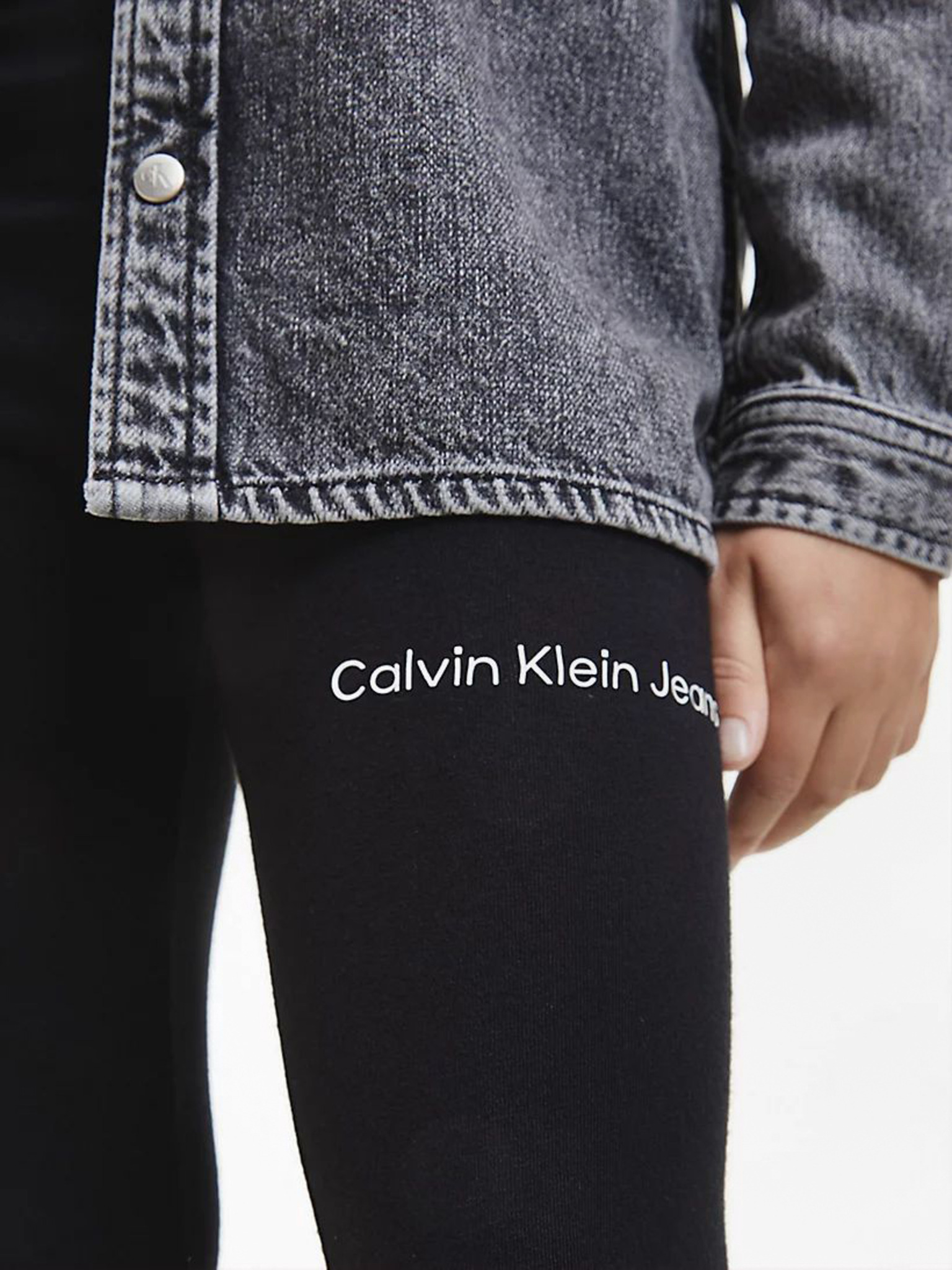 JR508 Calvin Klein Jeans Black Ombre Pride-Logo Leggings Size S | eBay