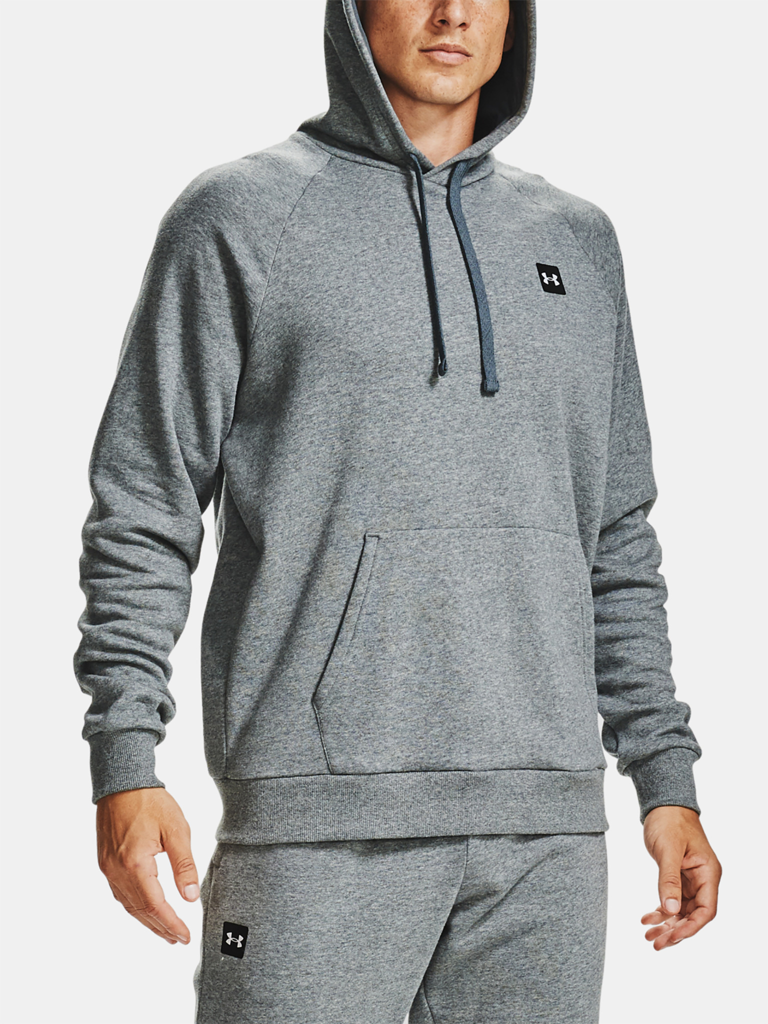Under Armour Rival terry hoodie in light grey
