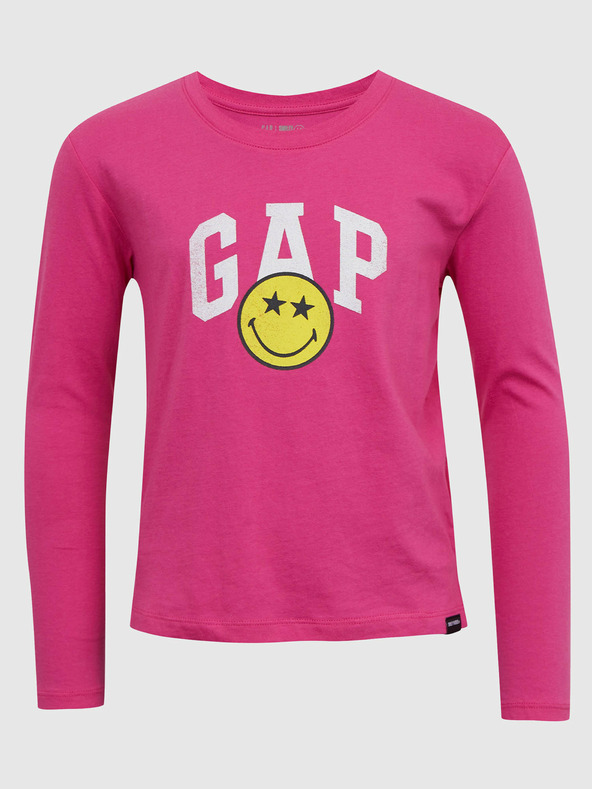 GAP Gap & Smiley® Koszulka dziecięce Różowy