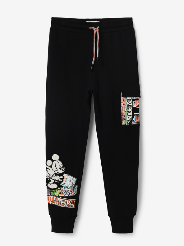 Desigual Mickey Kids Trousers Negro