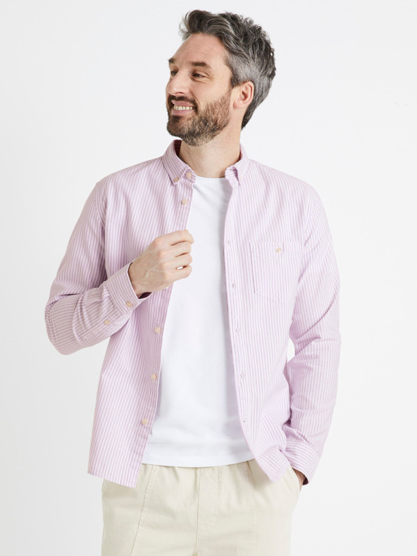 Celio Caoxfordy Shirt Violeta