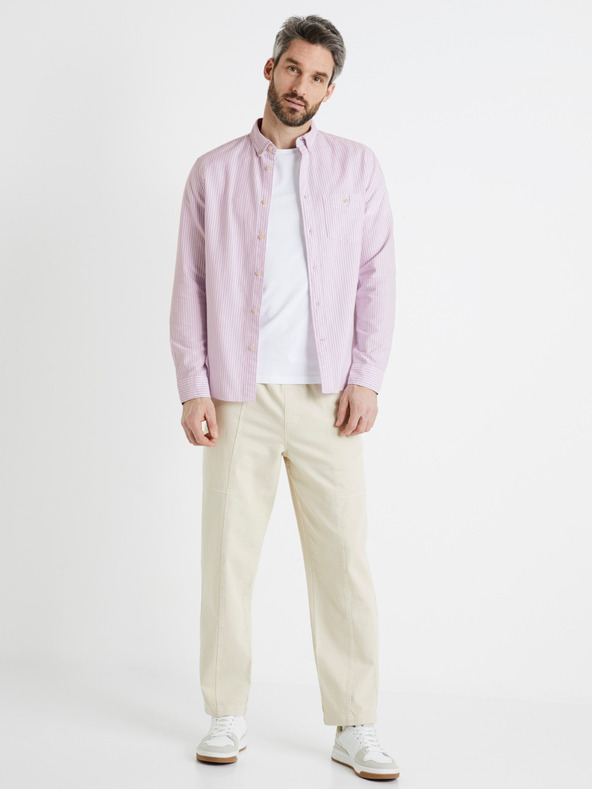 Celio Caoxfordy Shirt Violeta