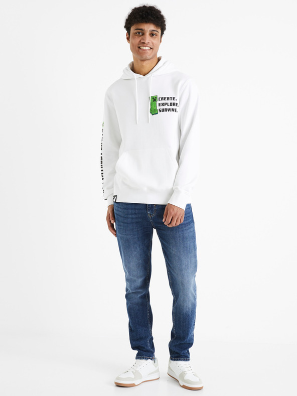 Celio Minecraft Sweatshirt Blanco