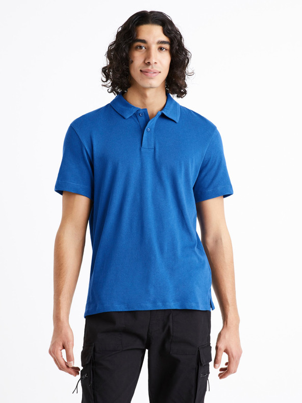 Celio Dechris Polo Shirt Azul