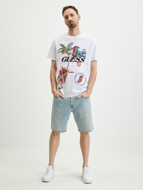 Guess Nautica Collage T-shirt Blanco