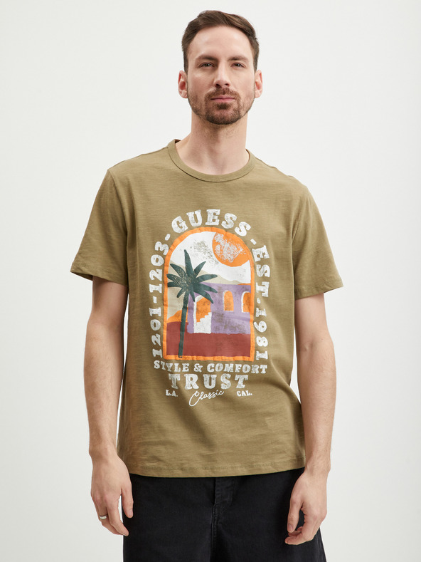 Guess Palm Window T-shirt Beis