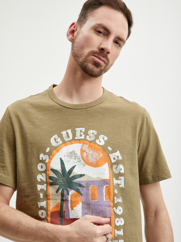 Guess Palm Window T-shirt Beis