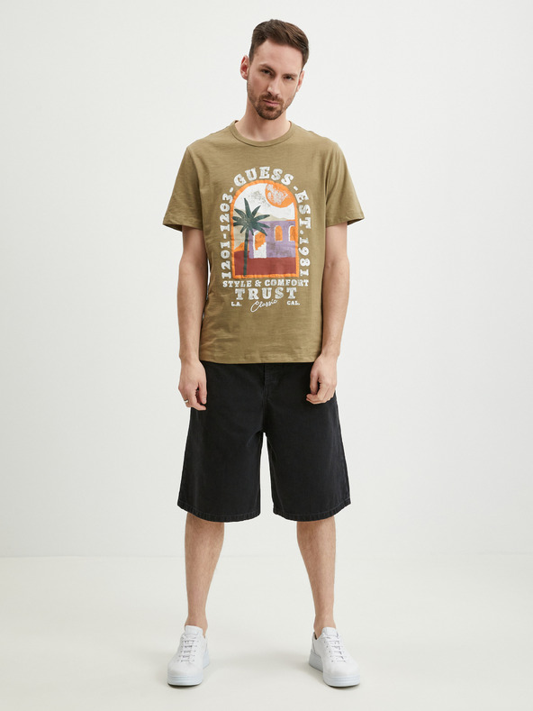 Guess Palm Window T-shirt Beis