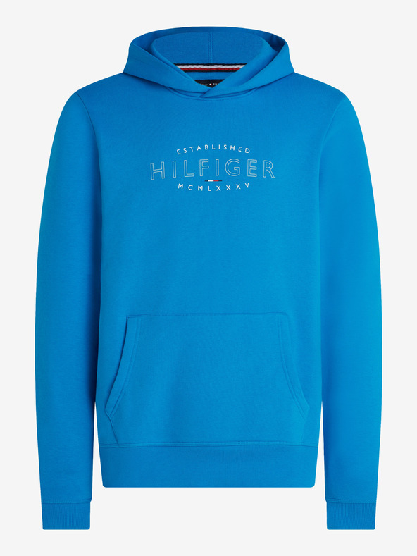 Tommy Hilfiger Curve Logo Hoody Sweatshirt Azul