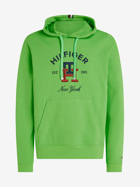 Tommy Hilfiger Curved Monogram Hoody Sweatshirt Verde