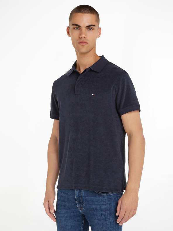 Tommy Hilfiger Micro Towelling Polo Shirt Azul