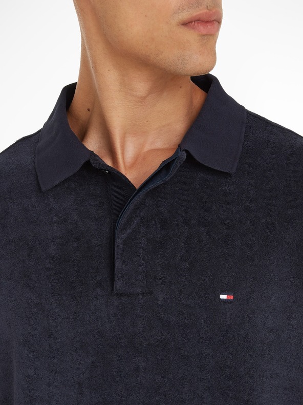 Tommy Hilfiger Micro Towelling Polo Shirt Azul