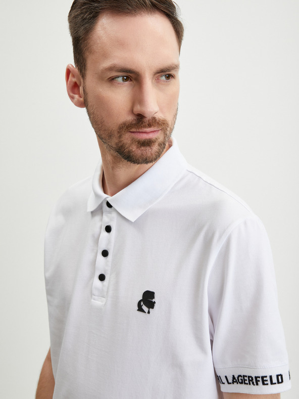 Karl Lagerfeld Camiseta Polo Blanco