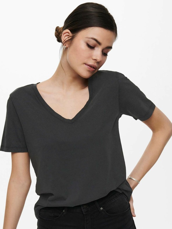 Jacqueline De Yong Farock T-shirt Negro