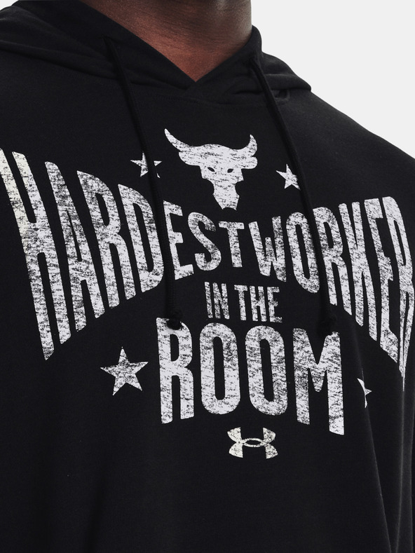 Under Armour UA Project Rock Terry Hoodie Sweatshirt Negro