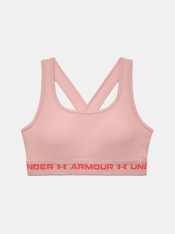 Under Armour UA Crossback Mid Hthr Sport Bra Rosa