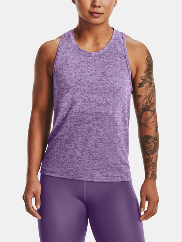 Under Armour UA Seamless Stride Singlet Top Violeta