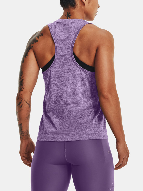 Under Armour UA Seamless Stride Singlet Top Violeta