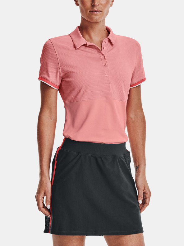 Under Armour UA Zinger Point SS Polo T-shirt Rosa