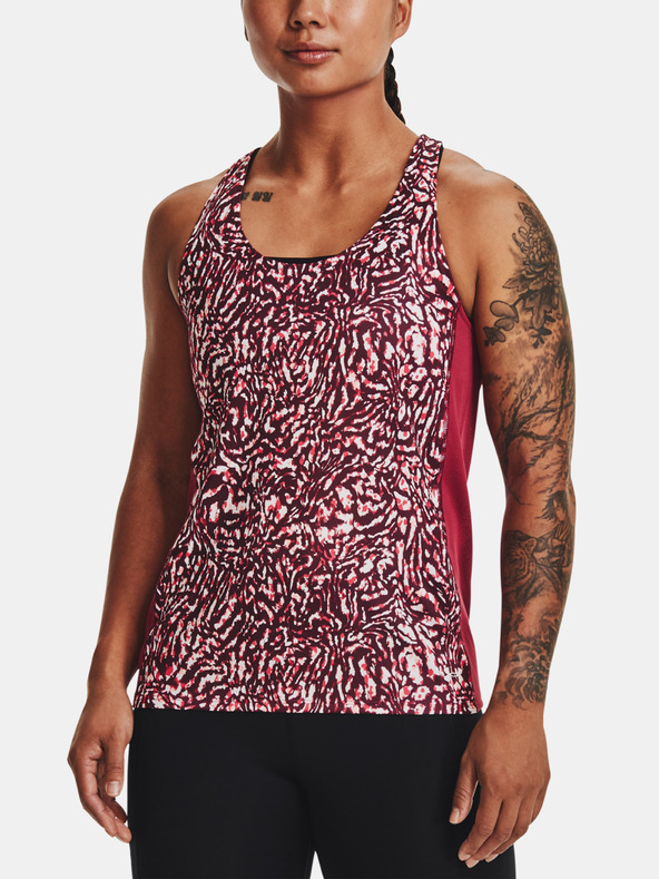 Under Armour UA Fly By Printed Top Rosa