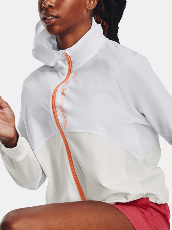 Under Armour Woven FZ Jacket-WHT Winter Jacket Blanco