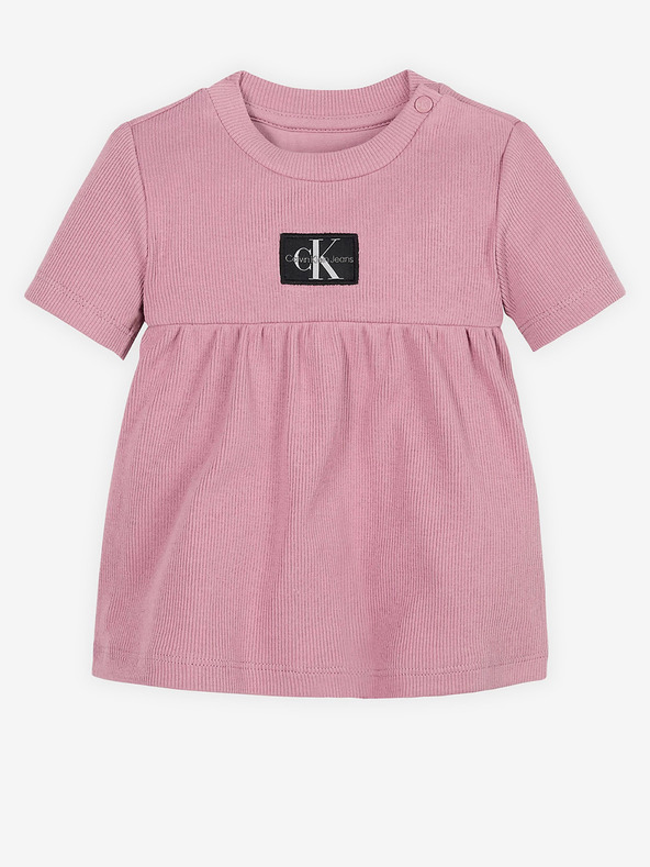 Calvin Klein Jeans Vestido Infantil Rosa