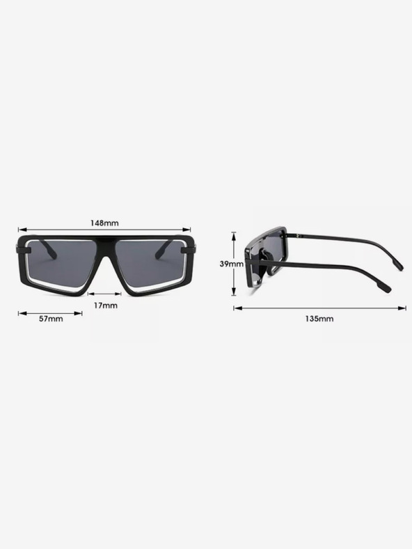 VEYREY Oversize Jonas Sunglasses Negro