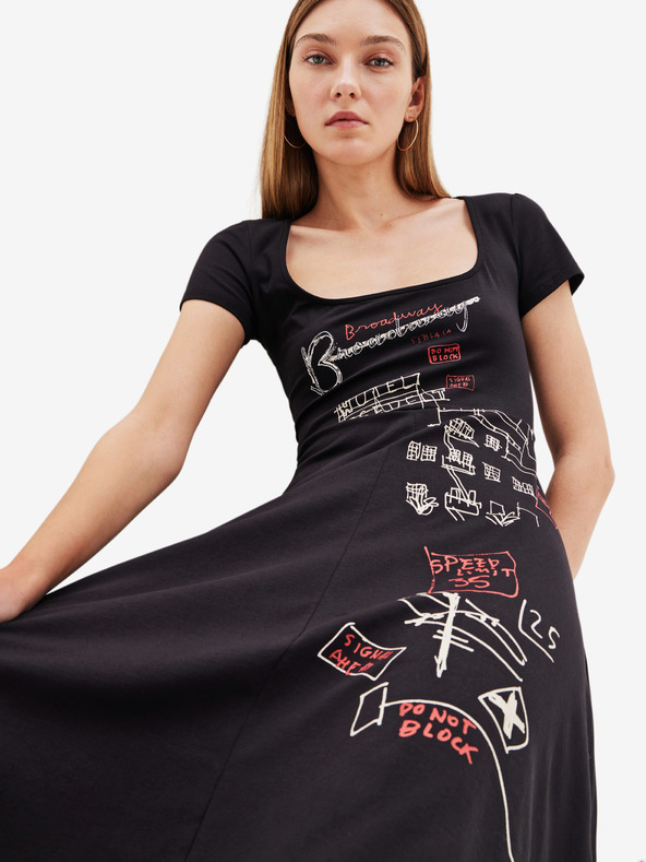 Desigual Broadway Road Dresses Negro