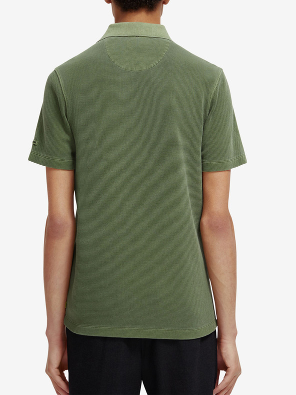 Scotch & Soda Garment Dye Polo Shirt Verde