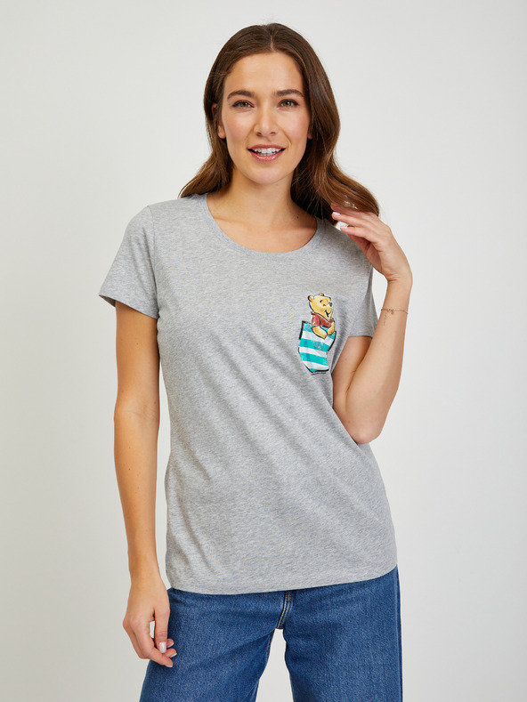 ZOOT.Fan Disney Medvídek Pú Winnie The Pooh T-shirt Gris