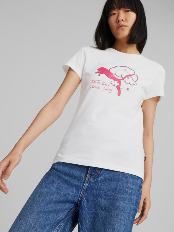 Puma Graphics Valentine T-shirt Blanco