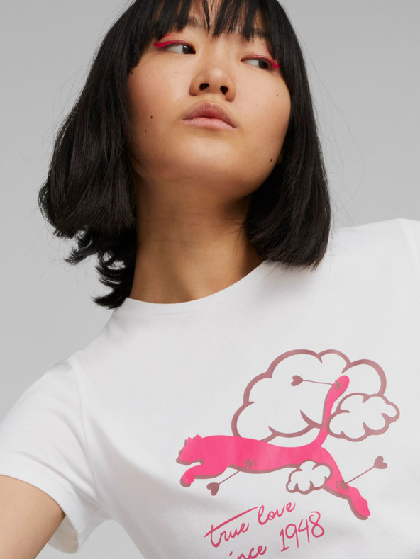 Puma Graphics Valentine T-shirt Blanco