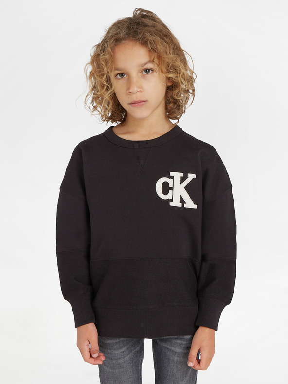 Calvin Klein Jeans Sweter dziecięcy Czarny