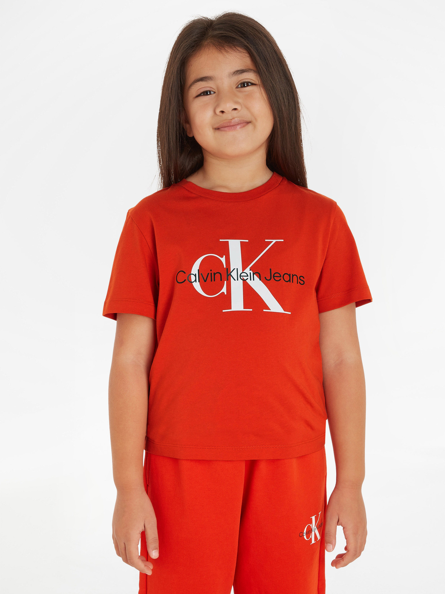 Calvin Klein Boys Orange Logo T-Shirt