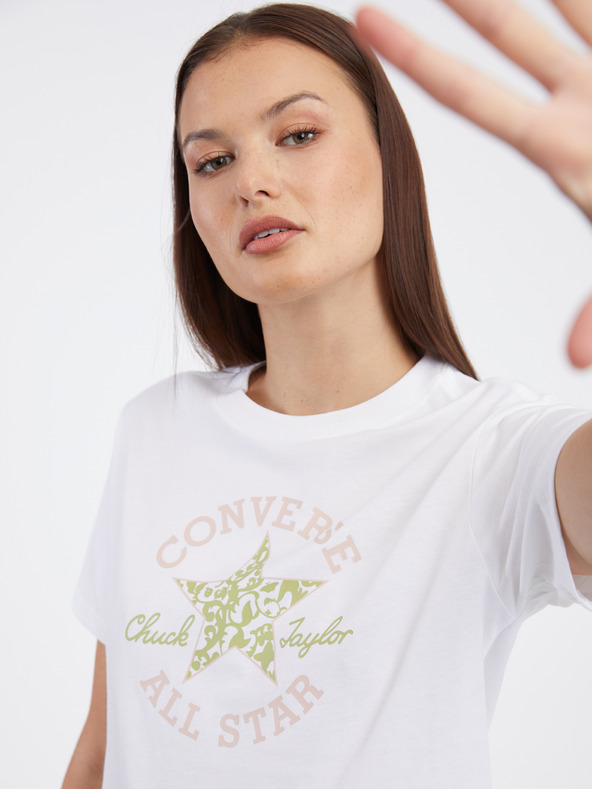 Converse Chuck Taylor Floral T-shirt Blanco