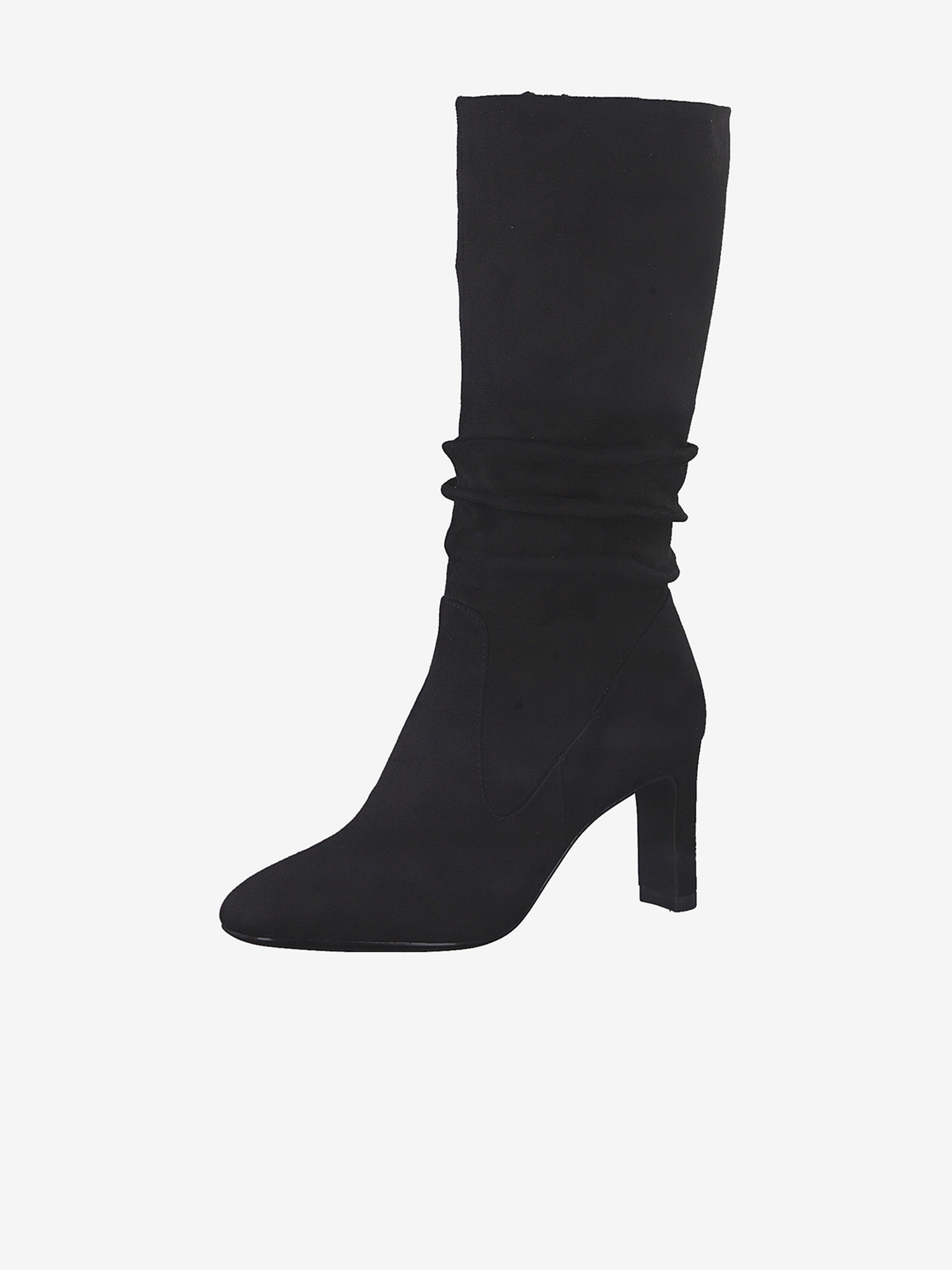 Lycra Knee High Chunky Heel Boots | SHEIN South Africa