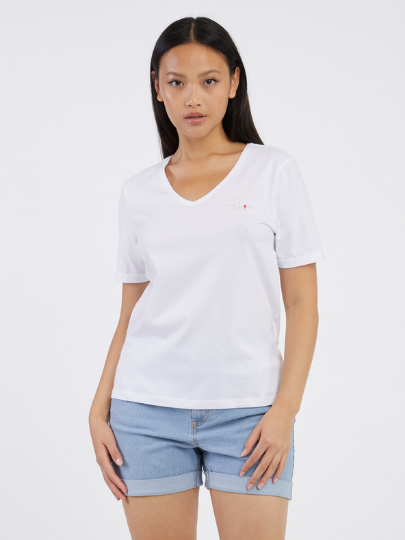 Pieces Fawna T-shirt Blanco