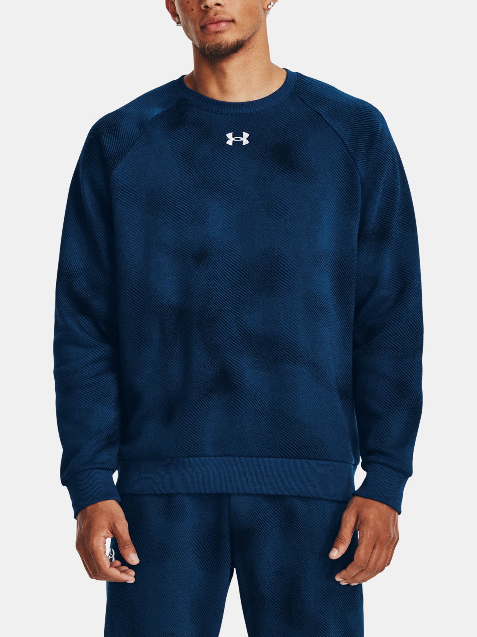 sweatshirt Under Armour Speckled Fleece Crew - 001/Black - men´s