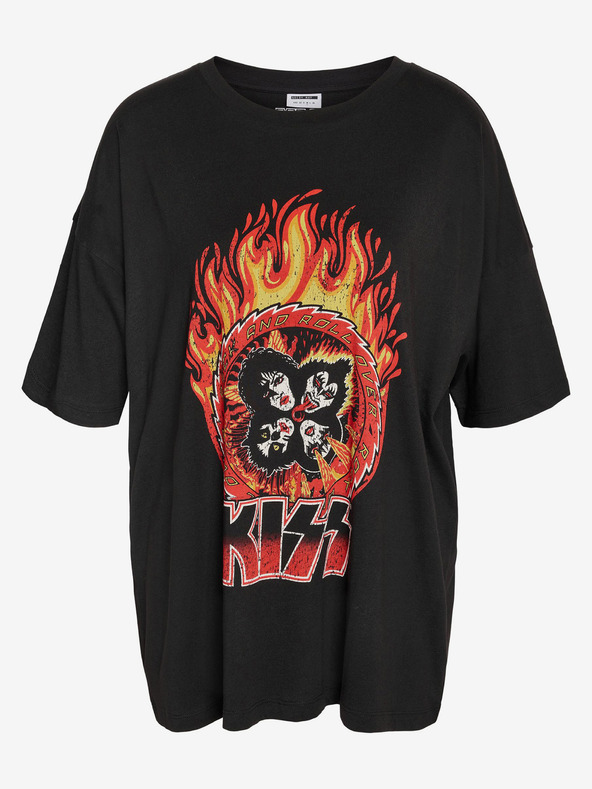 Noisy May Ida Kiss T-shirt Negro