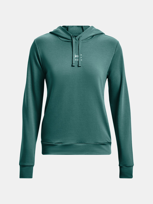 Under Armour Rival Terry Hoodie Sweatshirt Verde