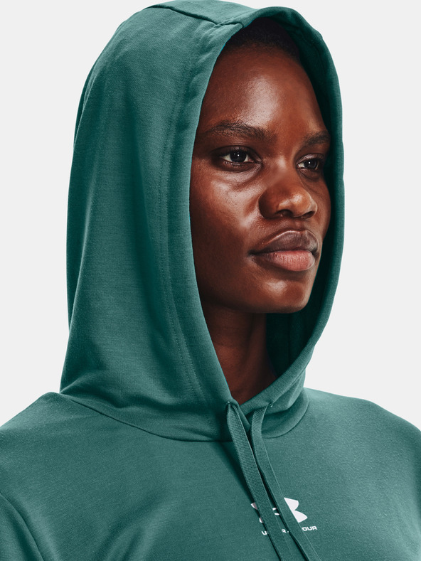 Under Armour Rival Terry Hoodie Sweatshirt Verde