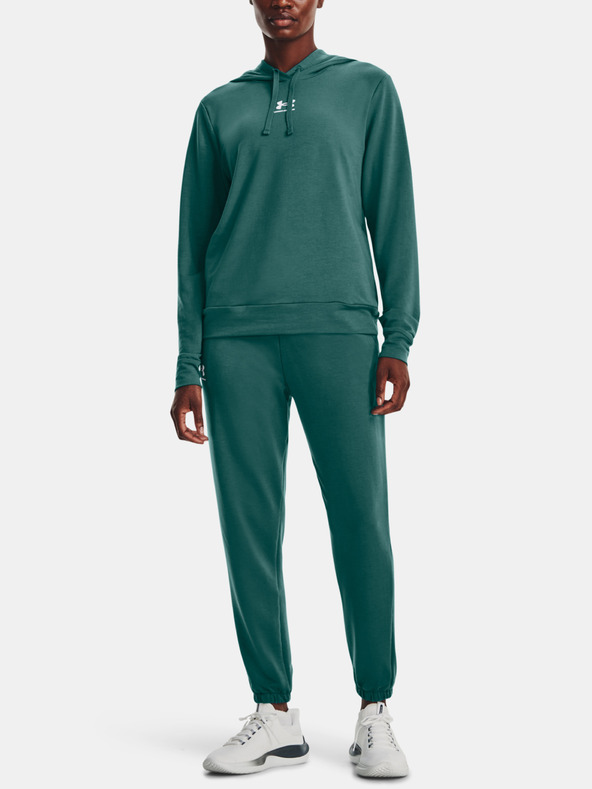 Under Armour Rival Terry Hoodie Sweatshirt Verde