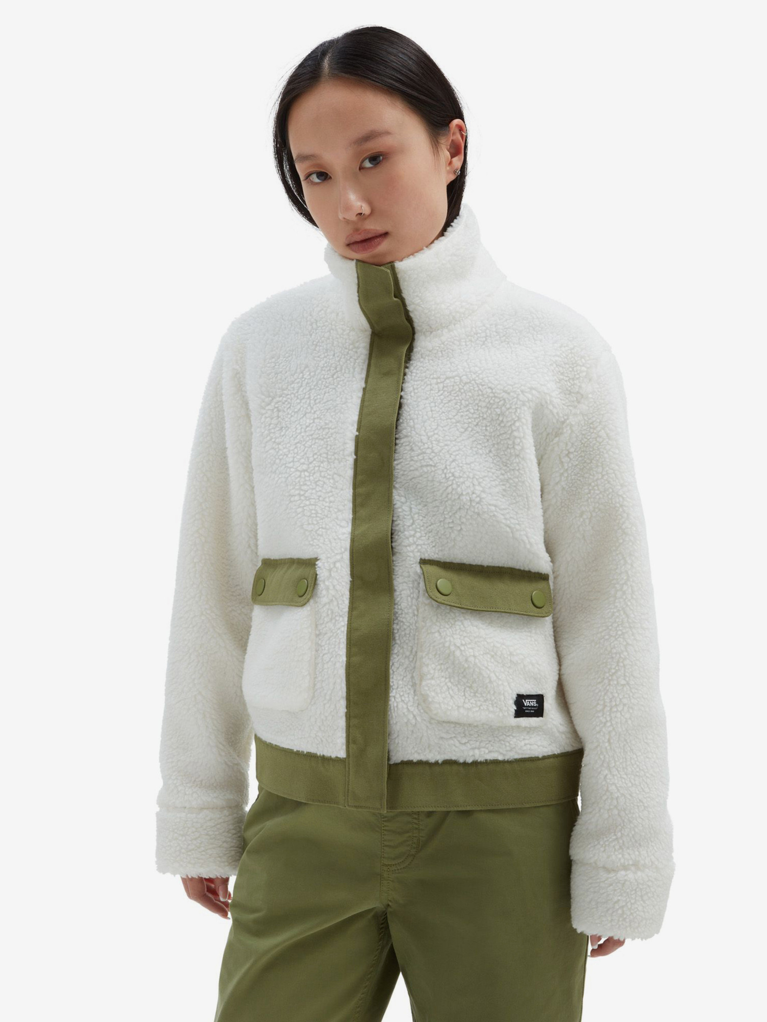 DESIGUAL Digital Print Fleece Jacket with Hood