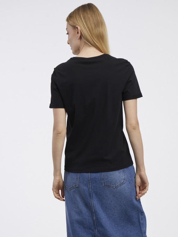 Pieces Fawna T-shirt Negro