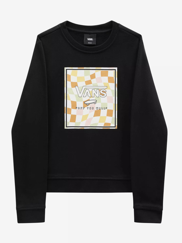 Vans Wavy Check Box Logo Kids Sweatshirt Negro