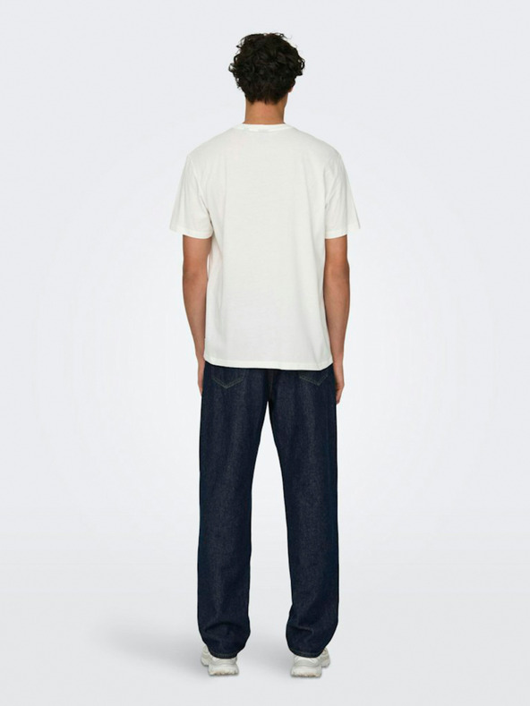 ONLY & SONS Lenny Life T-shirt Blanco